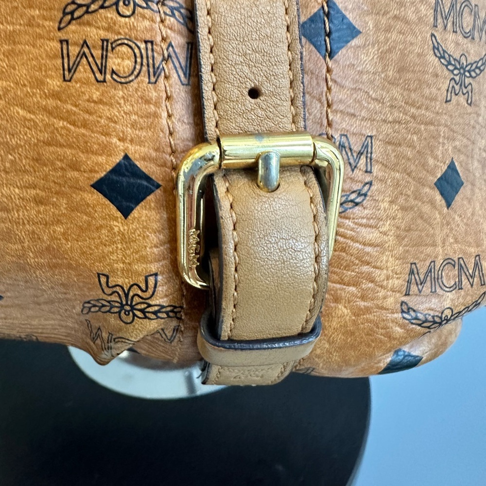MCM Visetos Cognac Doctor / Boston HandBag - Authentic - Picture 4 of 14